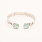 Bracelet Jonc Bohm Paris - Phoebe argenté Bracelets Bohm Paris vert eau 