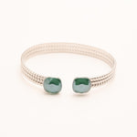 Bracelet Jonc Bohm Paris - Phoebe argenté Bracelets Bohm Paris vert foncé 