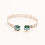 Bracelet Jonc Bohm Paris - Phoebe argenté Bracelets Bohm Paris vert foncé 