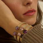 Bracelet Jonc Bohm Paris - Phoebe doré prune