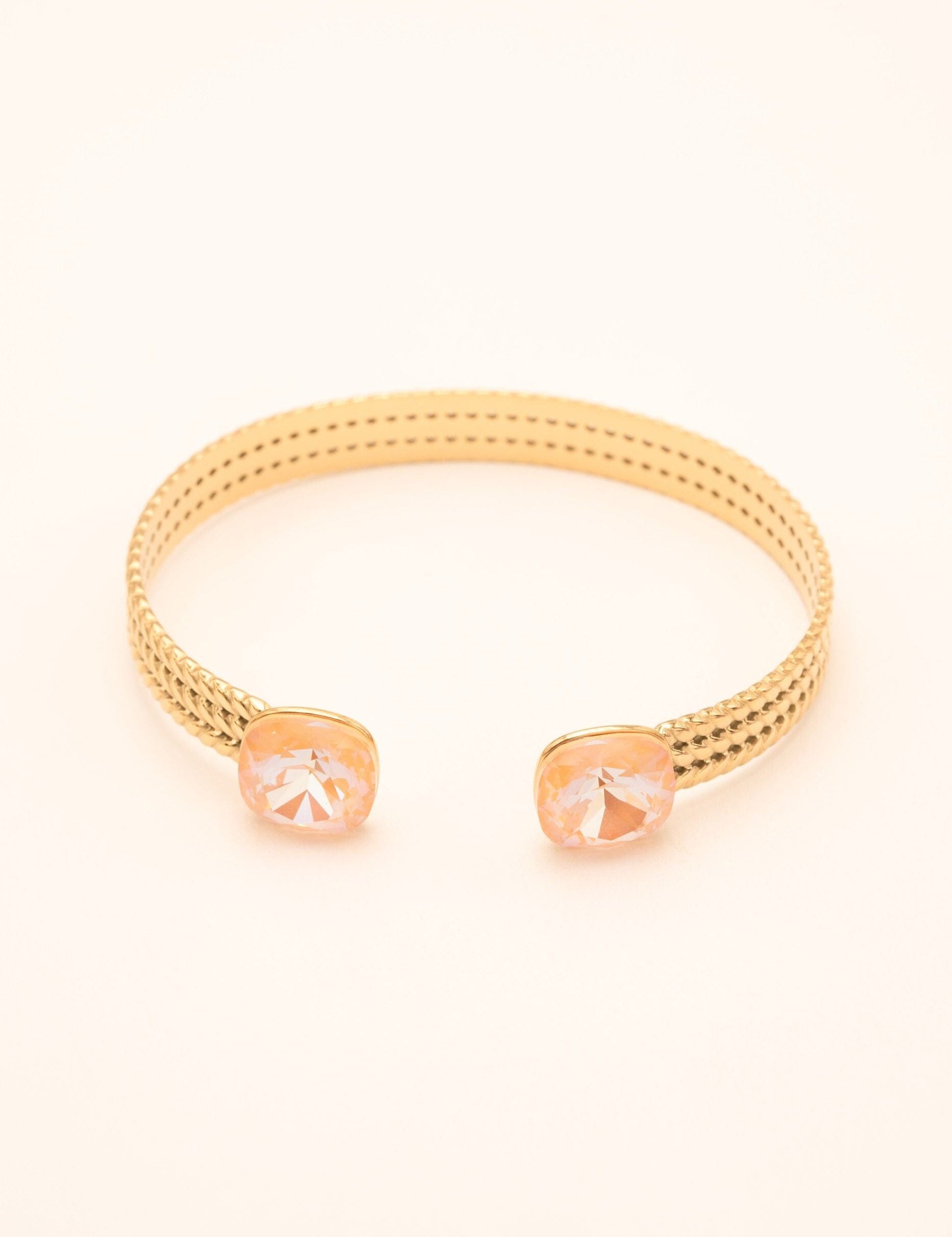 Bracelet Jonc Bohm Paris - Phoebe doré Bracelets Bohm Paris abricot irisé 