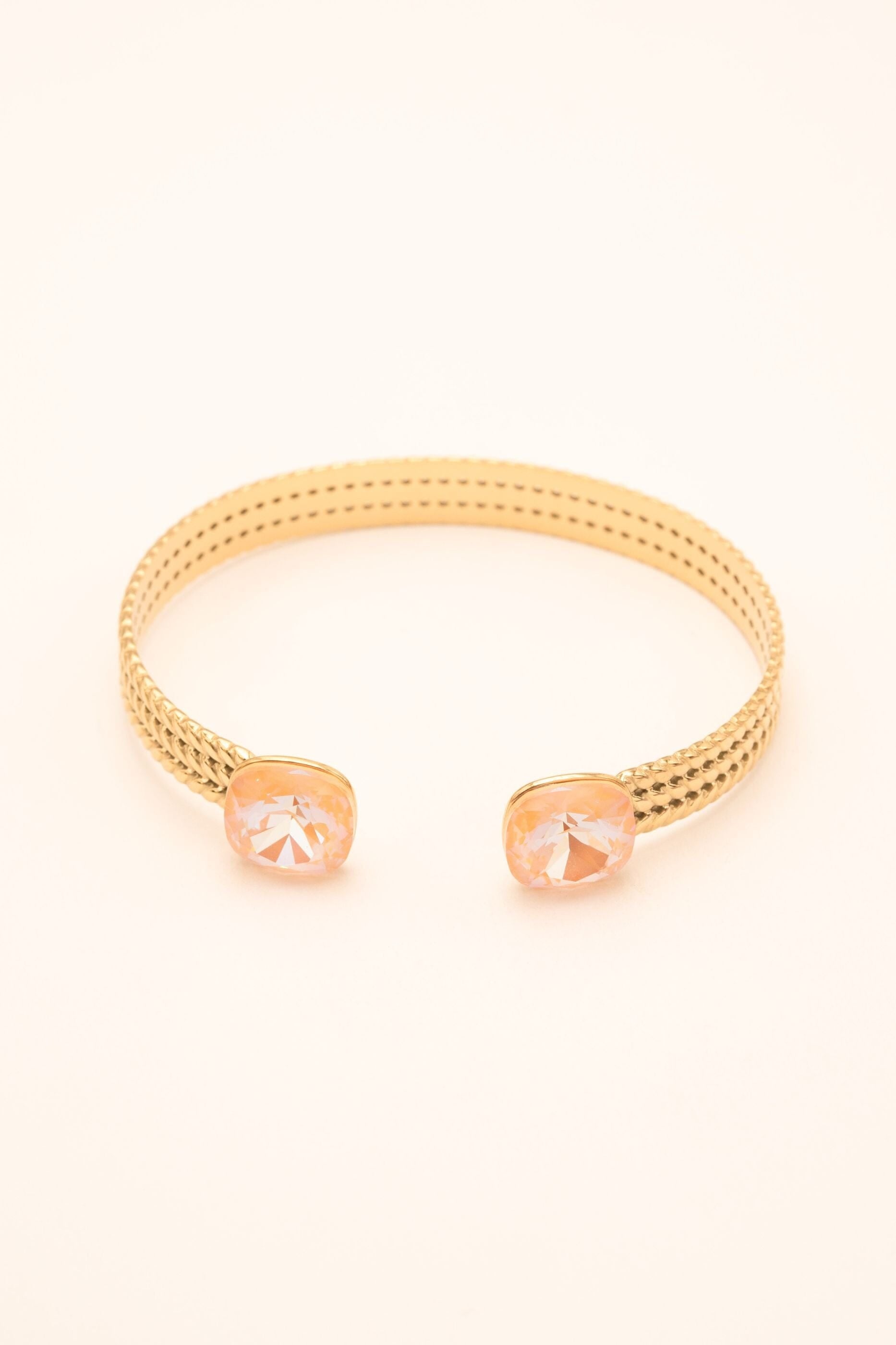 Bracelet Jonc Bohm Paris - Phoebe doré Bracelets Bohm Paris abricot irisé 
