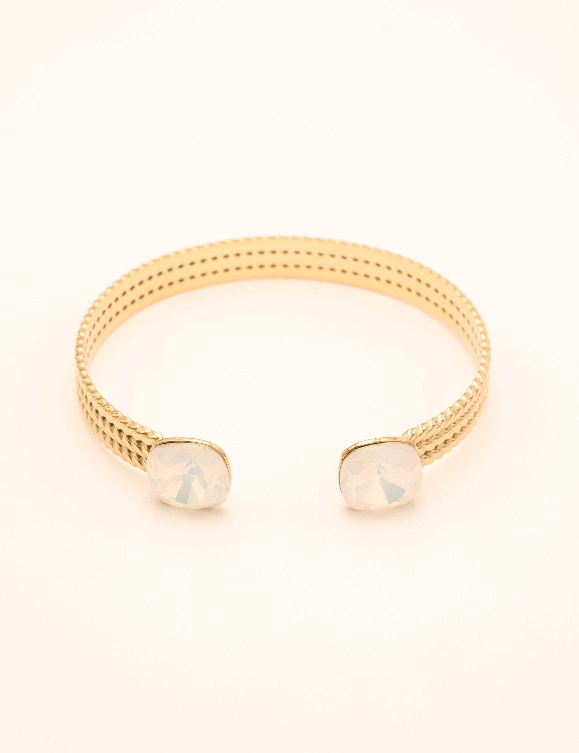 Bracelet Jonc Bohm Paris - Phoebe doré Bracelets Bohm Paris blanc opal 