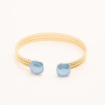 Bracelet Jonc Bohm Paris - Phoebe doré Bracelets Bohm Paris bleu azur 