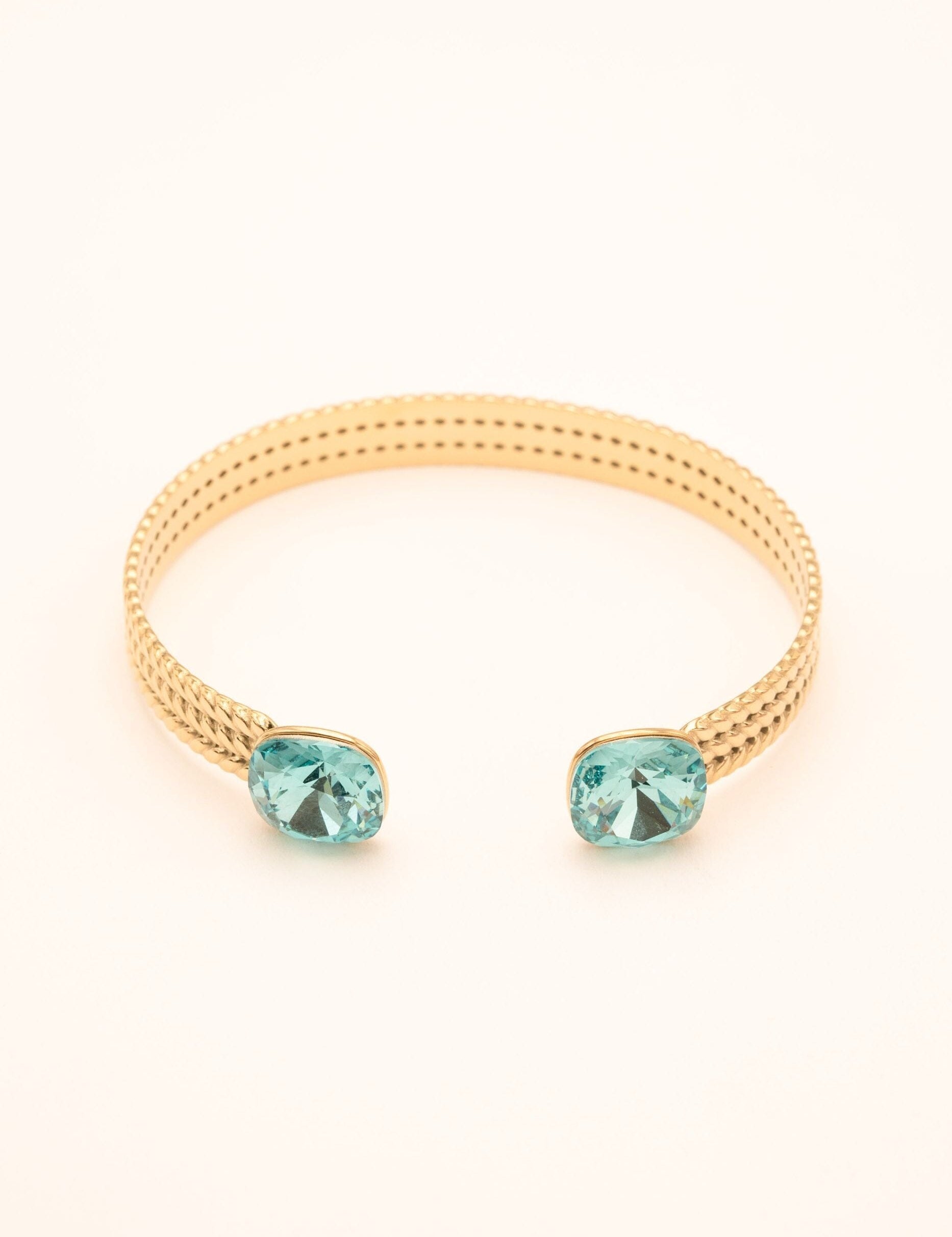 Bracelet Jonc Bohm Paris - Phoebe doré Bracelets Bohm Paris bleu turquoise 