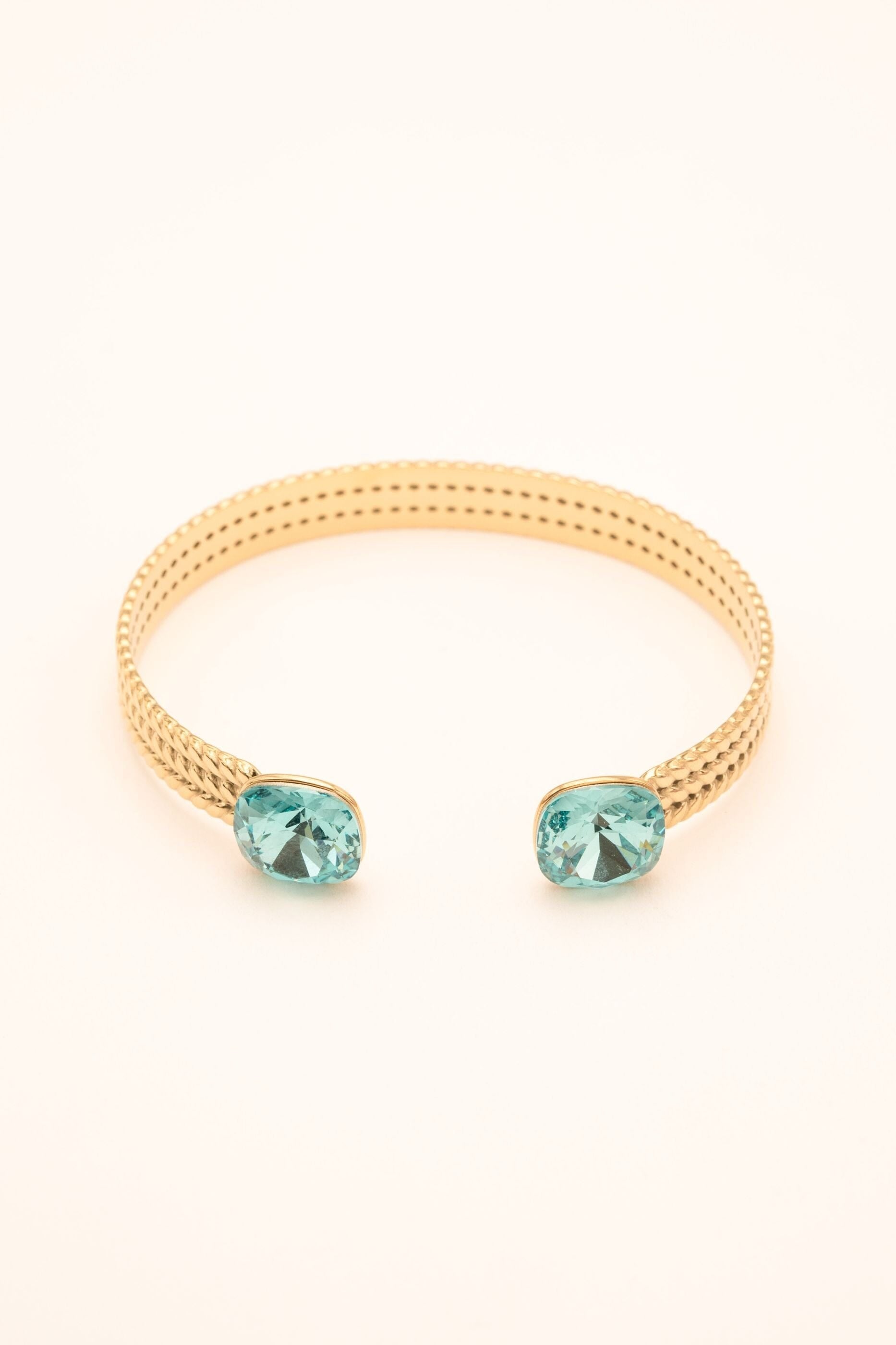 Bracelet Jonc Bohm Paris - Phoebe doré Bracelets Bohm Paris bleu turquoise 