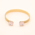 Bracelet Jonc Bohm Paris - Phoebe doré Bracelets Bohm Paris Rose opal 