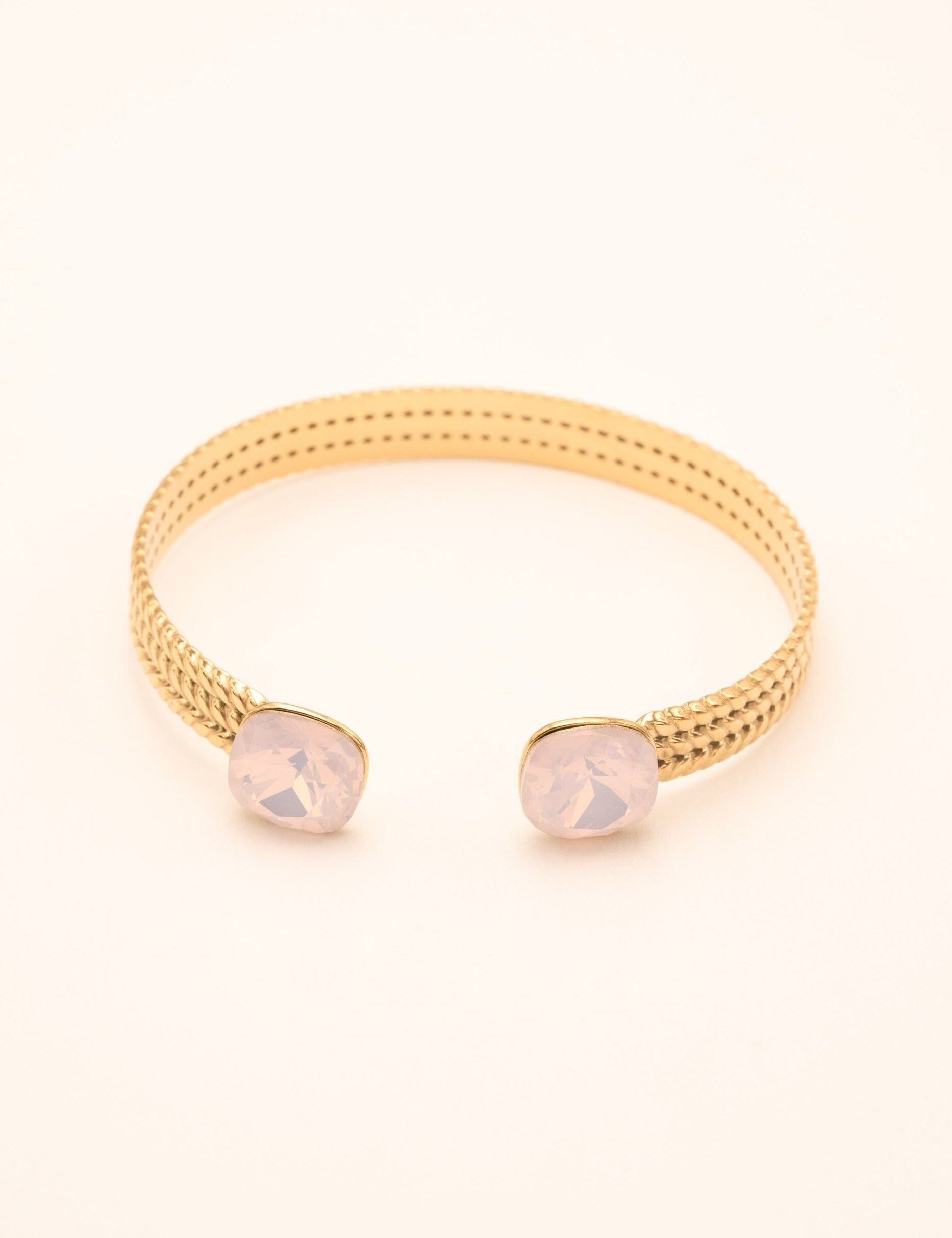 Bracelet Jonc Bohm Paris - Phoebe doré Bracelets Bohm Paris Rose opal 