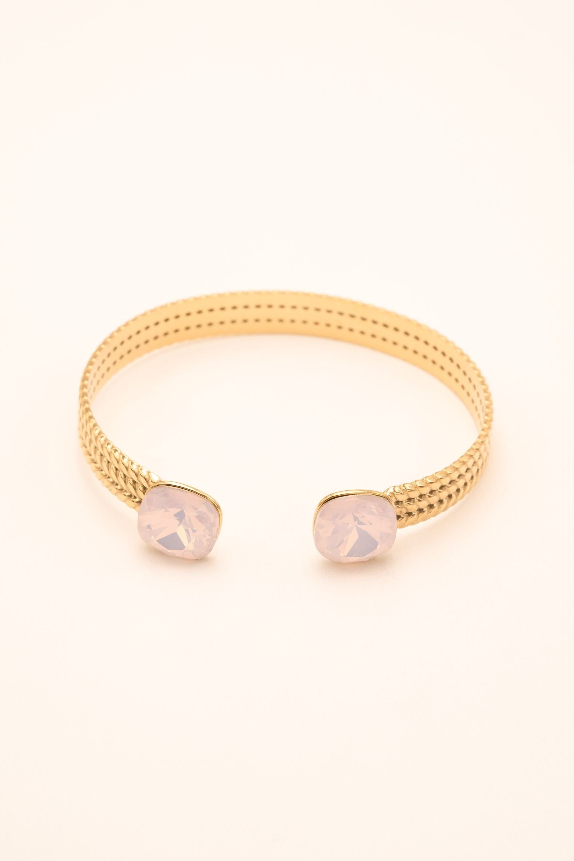 Bracelet Jonc Bohm Paris - Phoebe doré Bracelets Bohm Paris Rose opal 
