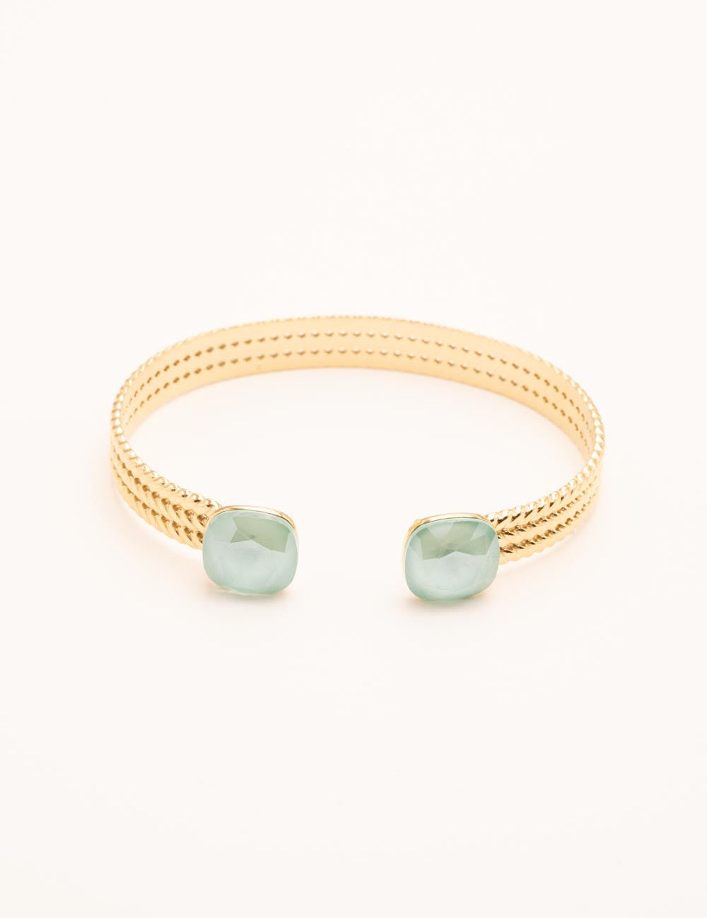 Bracelet Jonc Bohm Paris - Phoebe doré Bracelets Bohm Paris vert eau 