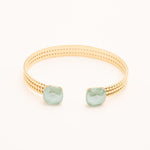 Bracelet Jonc Bohm Paris - Phoebe doré Bracelets Bohm Paris vert eau 