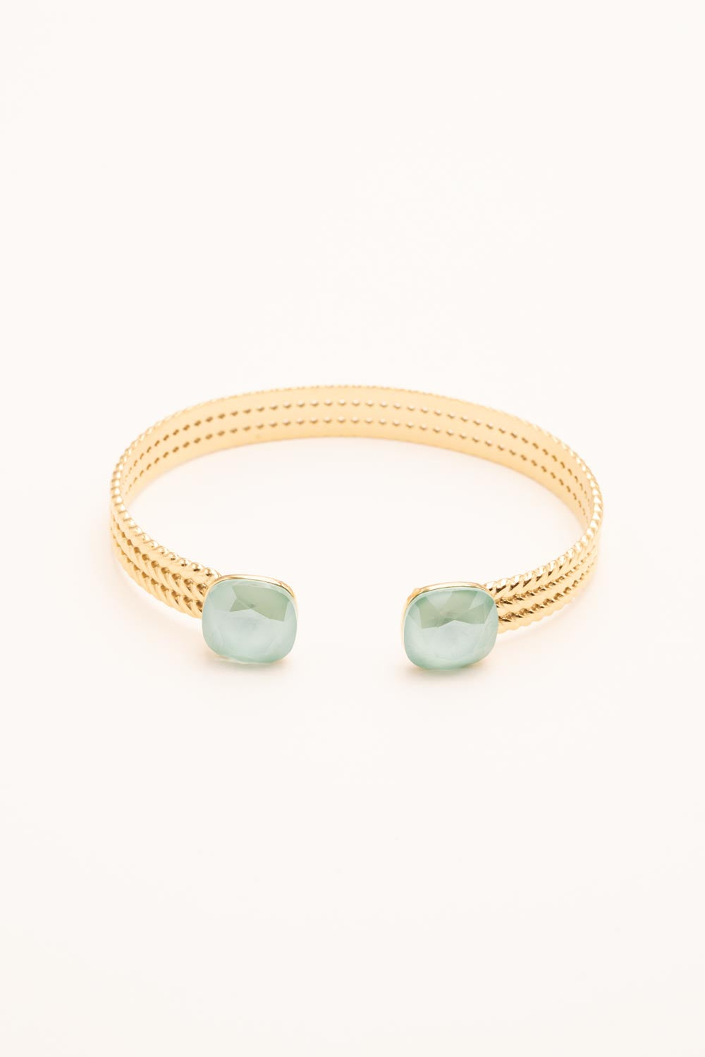 Bracelet Jonc Bohm Paris - Phoebe doré Bracelets Bohm Paris vert eau 