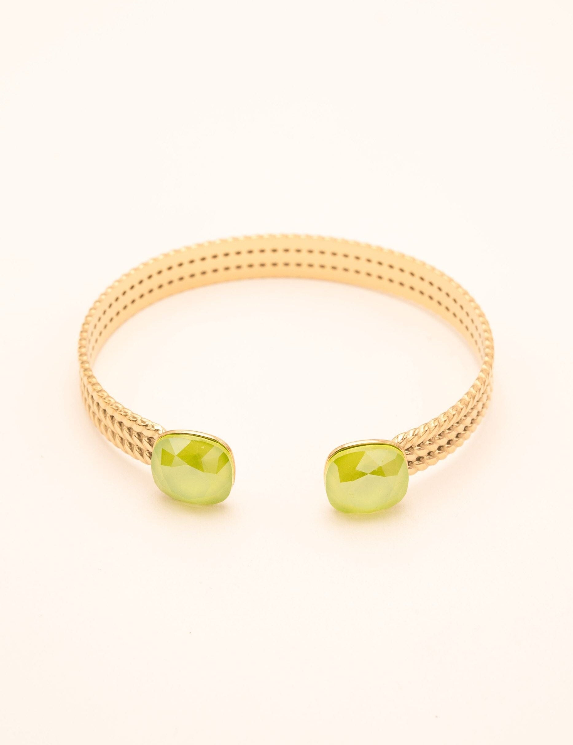 Bracelet Jonc Bohm Paris - Phoebe doré Bracelets Bohm Paris vert pomme 