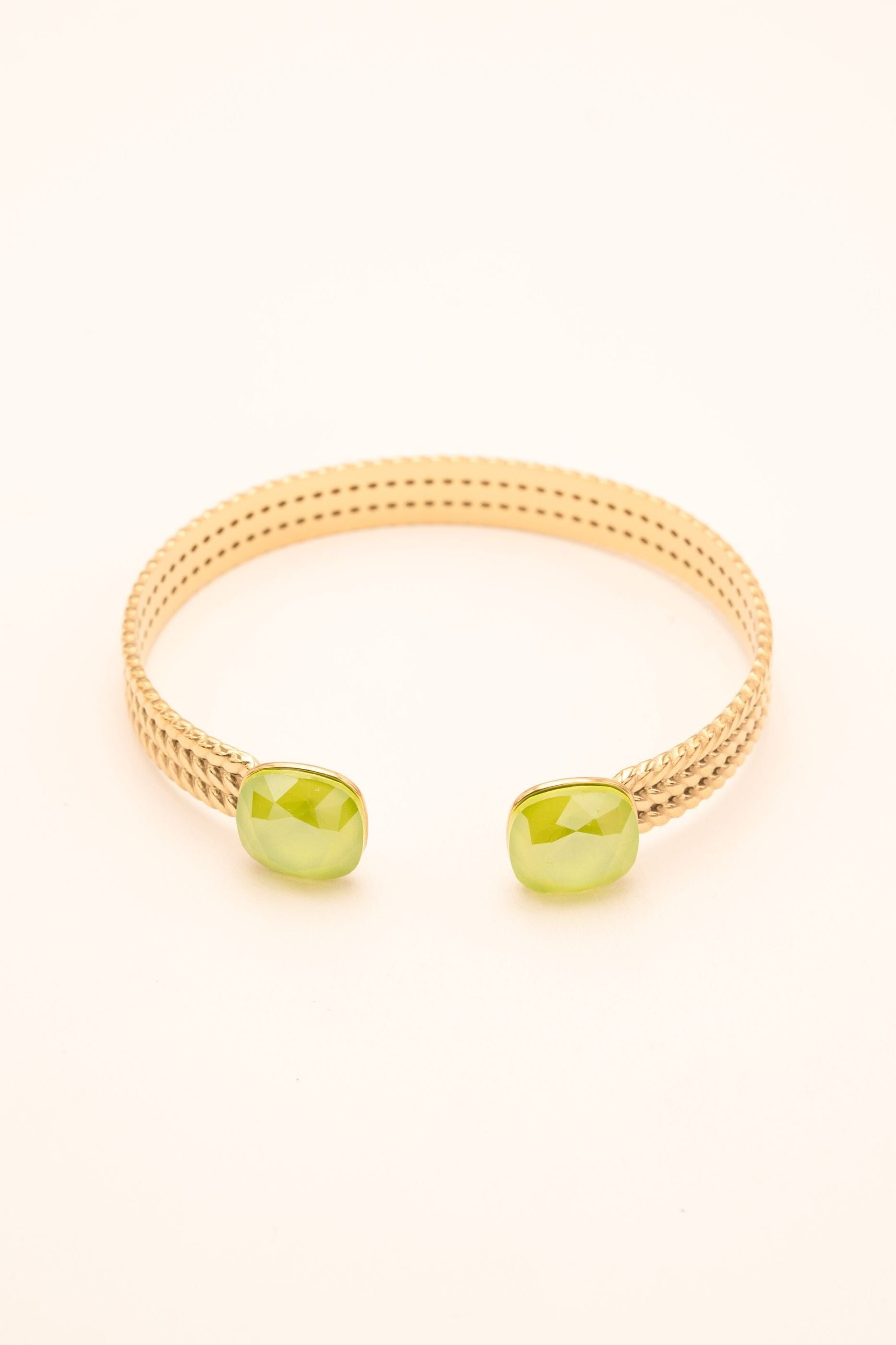 Bracelet Jonc Bohm Paris - Phoebe doré Bracelets Bohm Paris vert pomme 