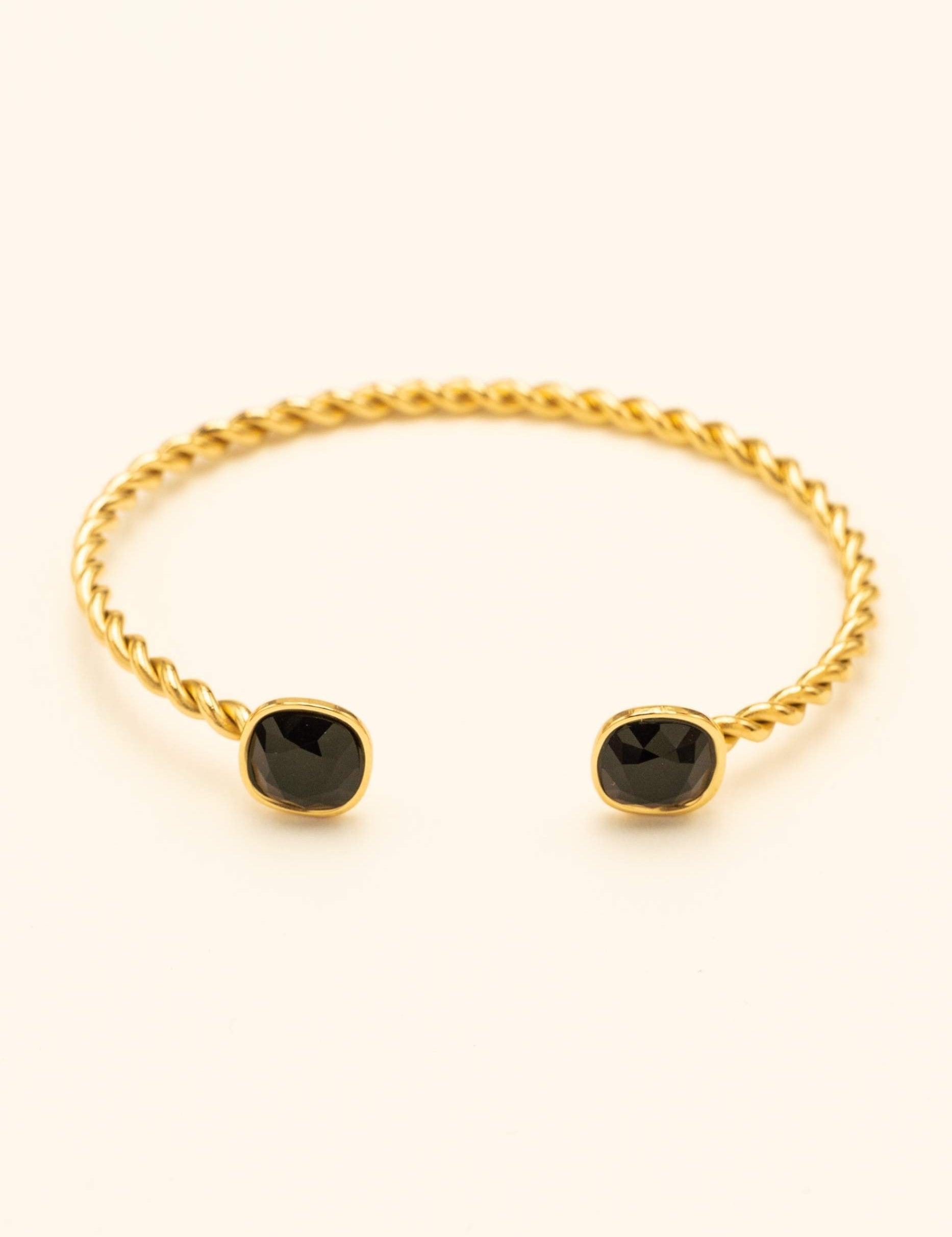 Bracelet jonc Manoel Doré Bracelet Bohm Paris Noir 