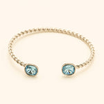 Bracelet Manoel jonc argenté Bracelet Bohm Paris Bleu 