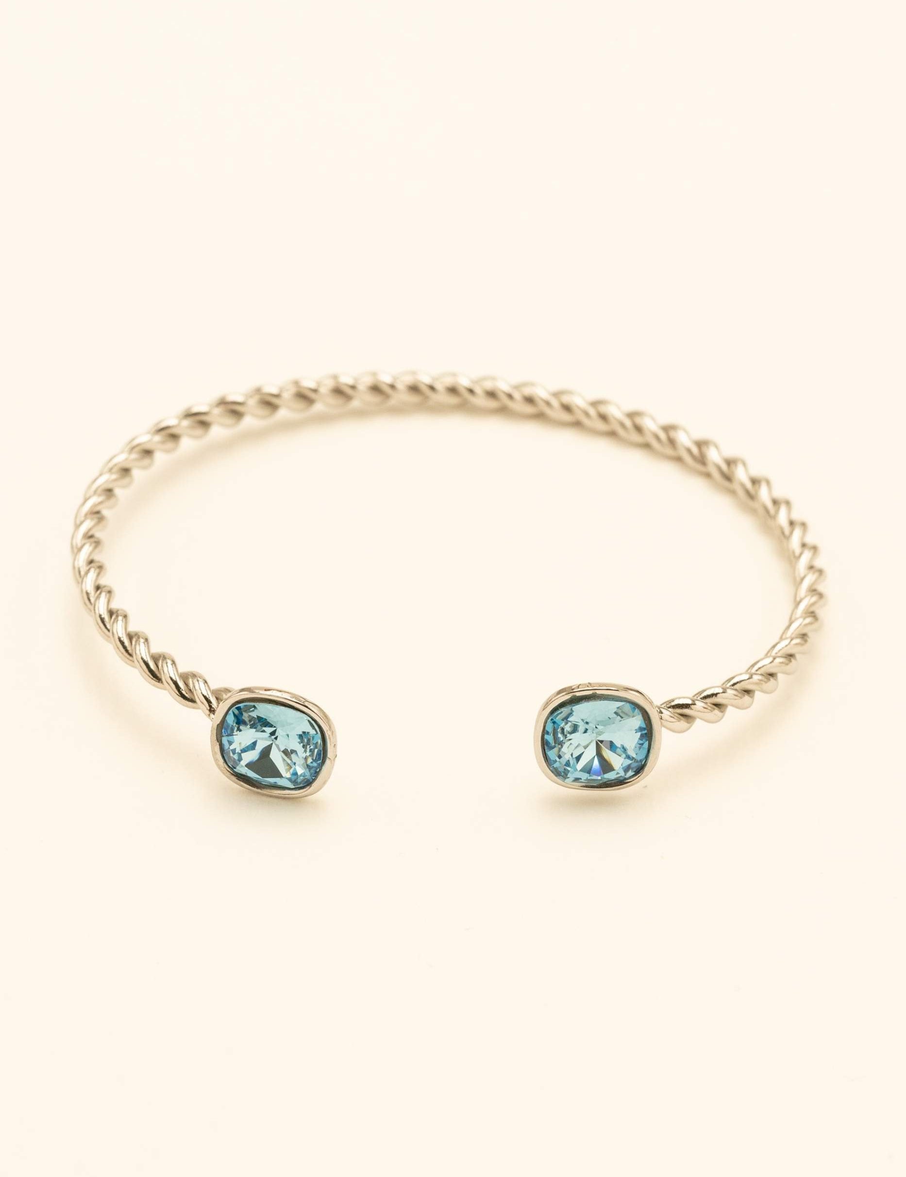 Bracelet Manoel jonc argenté Bracelet Bohm Paris Bleu 