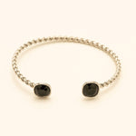 Bracelet Manoel jonc argenté Bracelet Bohm Paris Noir 