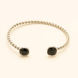 Bracelet Manoel jonc argenté Bracelet Bohm Paris Noir 