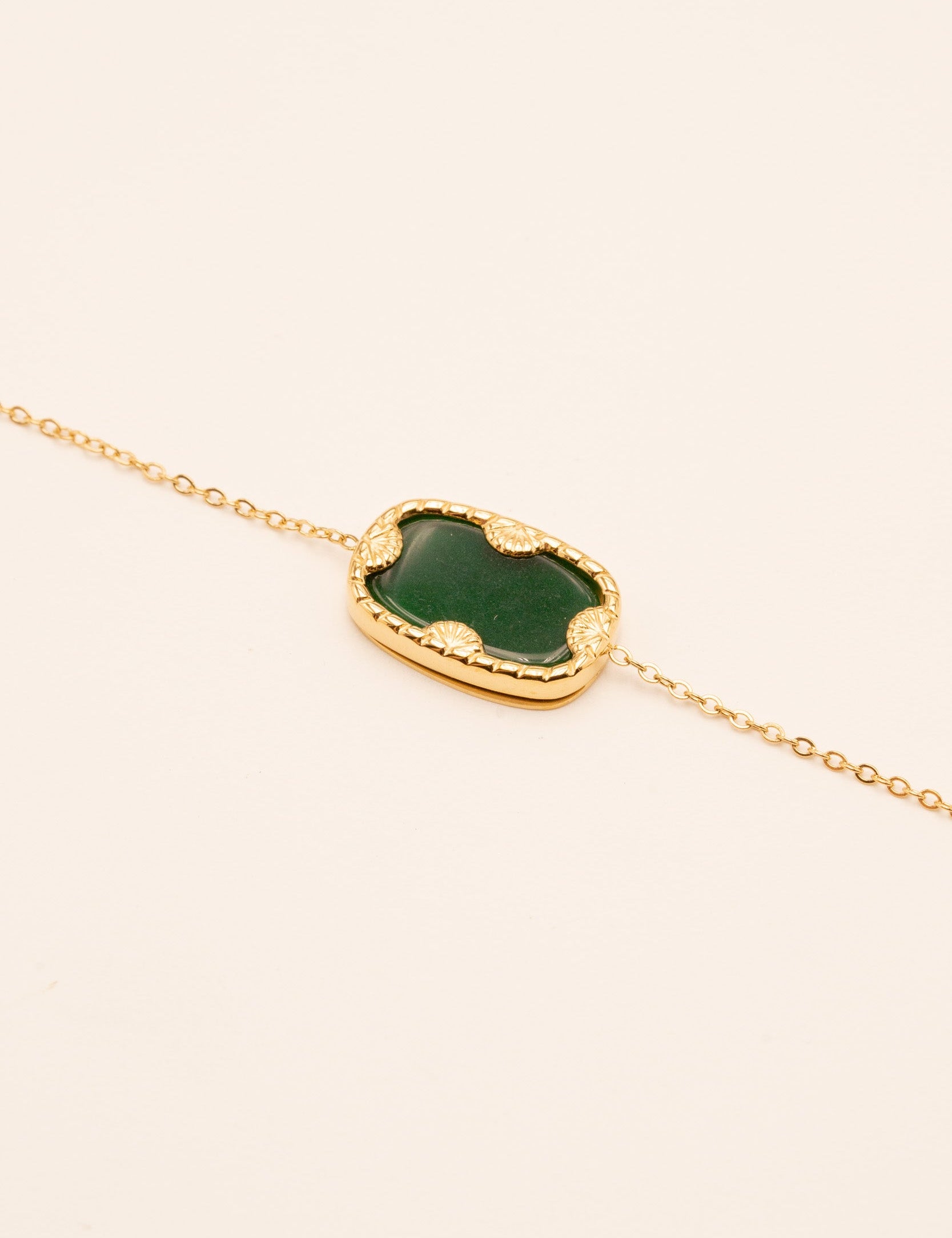 Bracelet Zelda Bohm Paris Agate verte teinté 