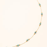 Chaine de ventre 2 en 1 - Nerri chaine de ventre Bohm Paris Howlite bleu 