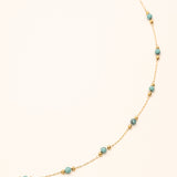 Chaine de ventre 2 en 1 - Nerri chaine de ventre Bohm Paris Howlite bleu 