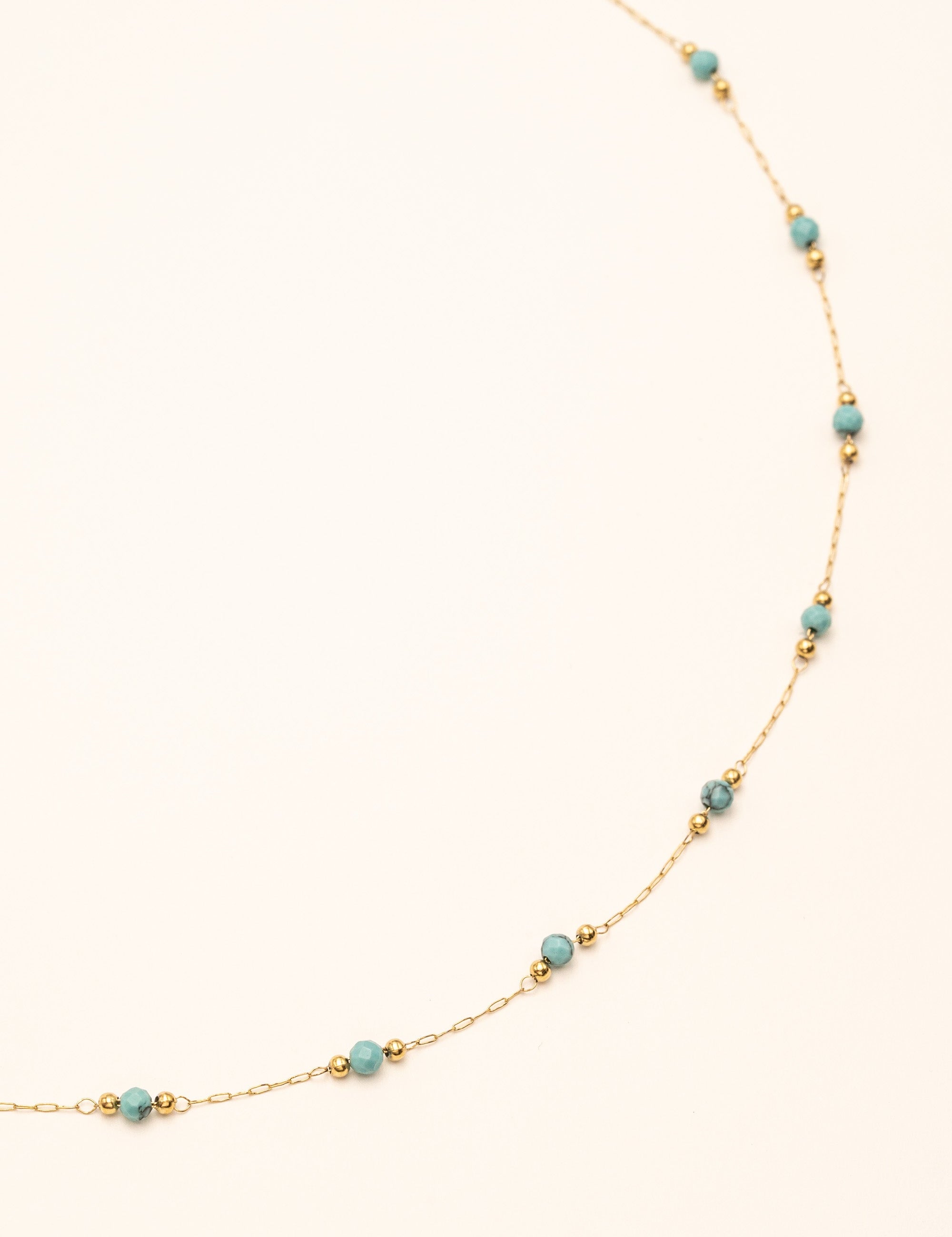 Chaine de ventre 2 en 1 - Nerri chaine de ventre Bohm Paris Howlite bleu 