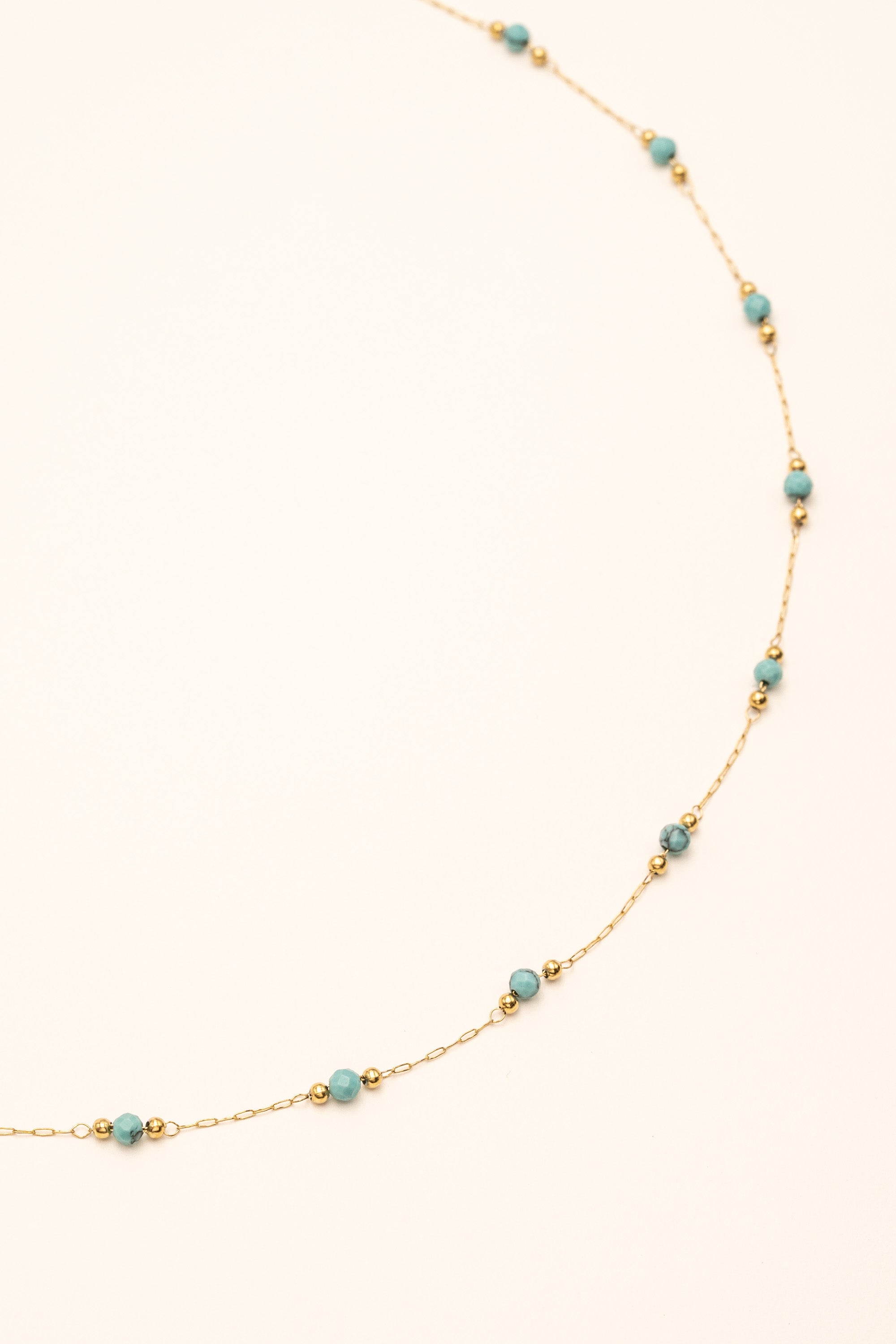 Chaine de ventre 2 en 1 - Nerri chaine de ventre Bohm Paris Howlite bleu 