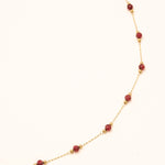Chaine de ventre 2 en 1 - Nerri chaine de ventre Bohm Paris oxyde de zirconium rouge 