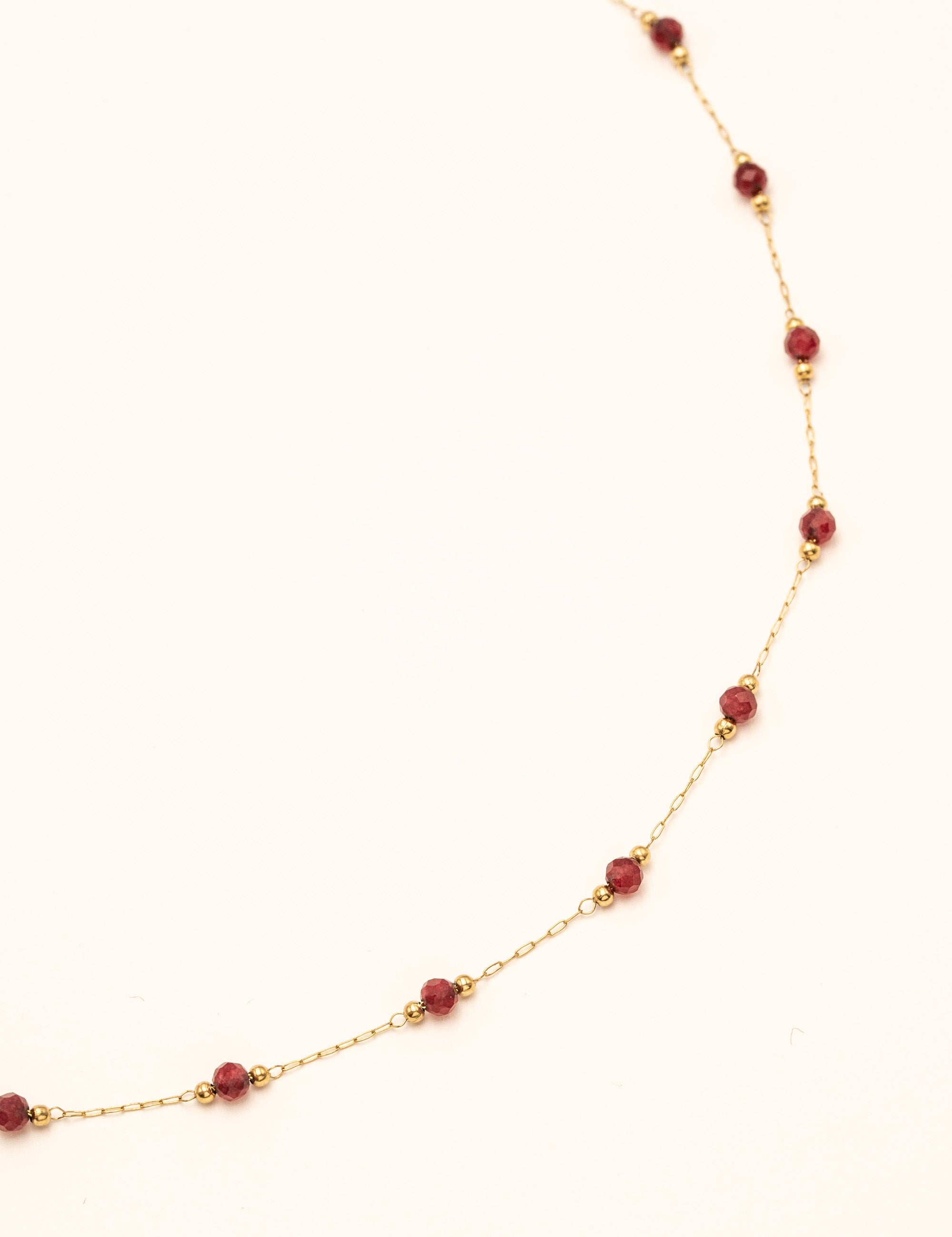 Chaine de ventre 2 en 1 - Nerri chaine de ventre Bohm Paris oxyde de zirconium rouge 
