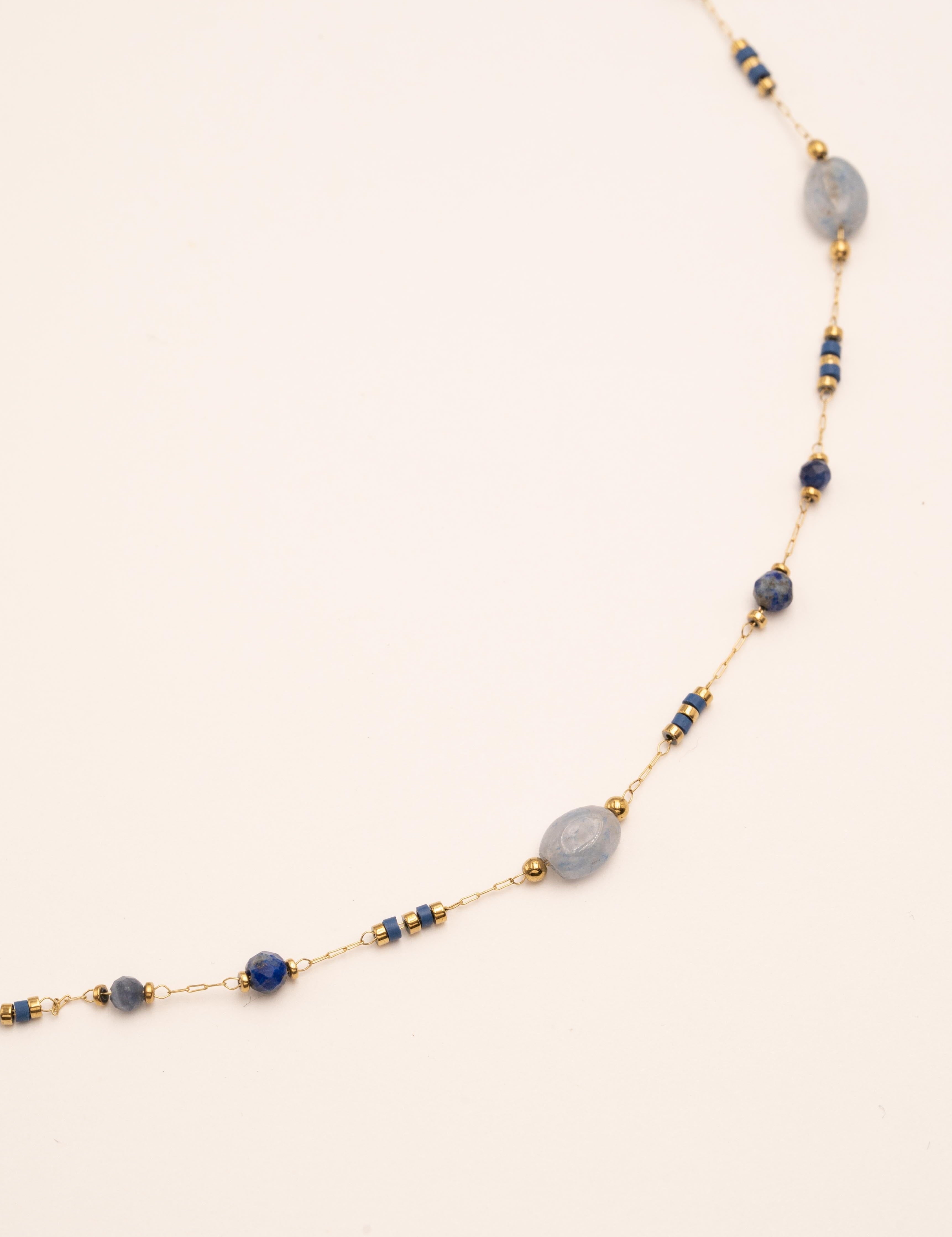 Collier Bohm Paris - Adonis Collier Bohm Paris agate bleu 