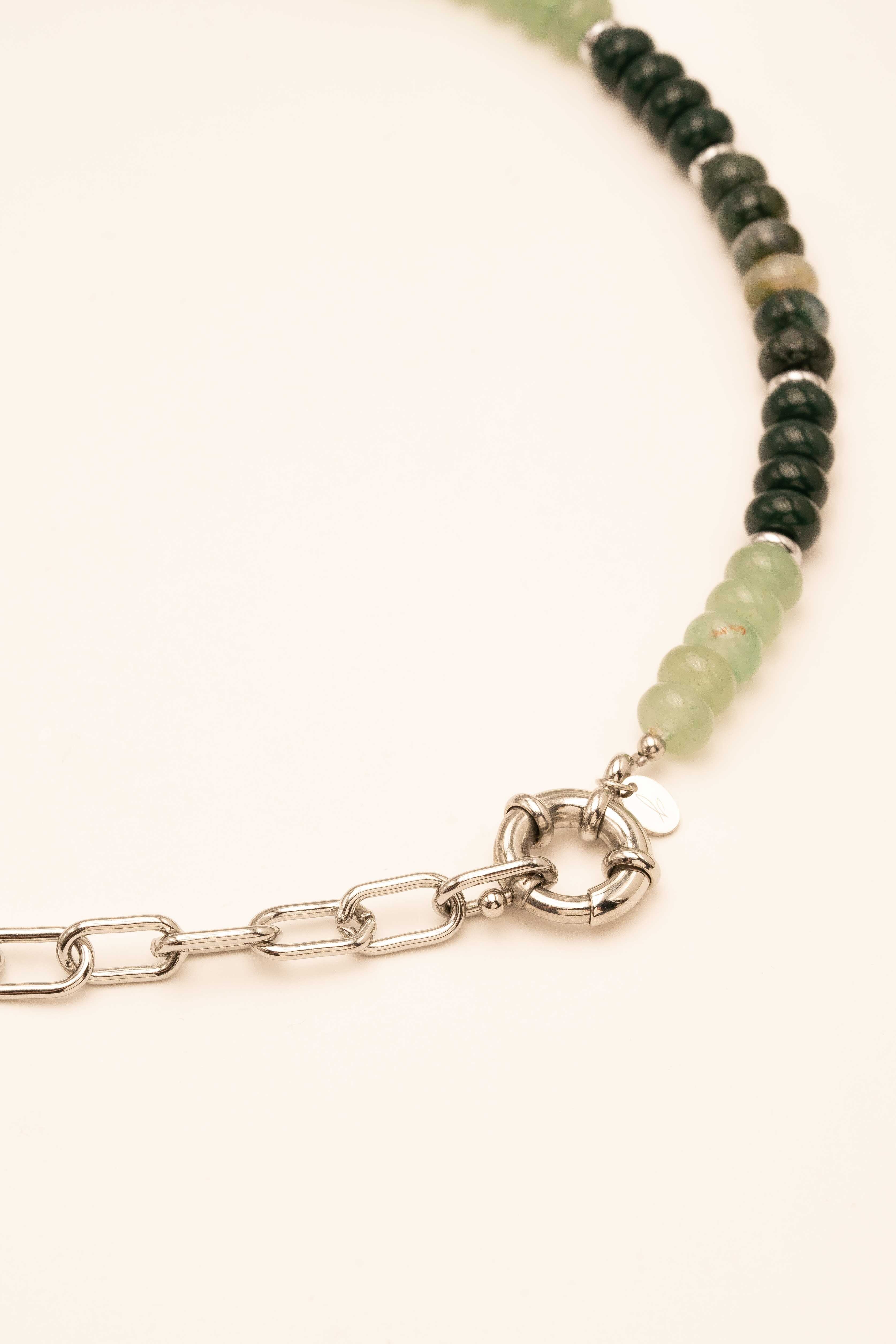 Collier Bohm Paris - Austyn ( 62 cm ) Collier Bohm Paris Argenté Agate verte 