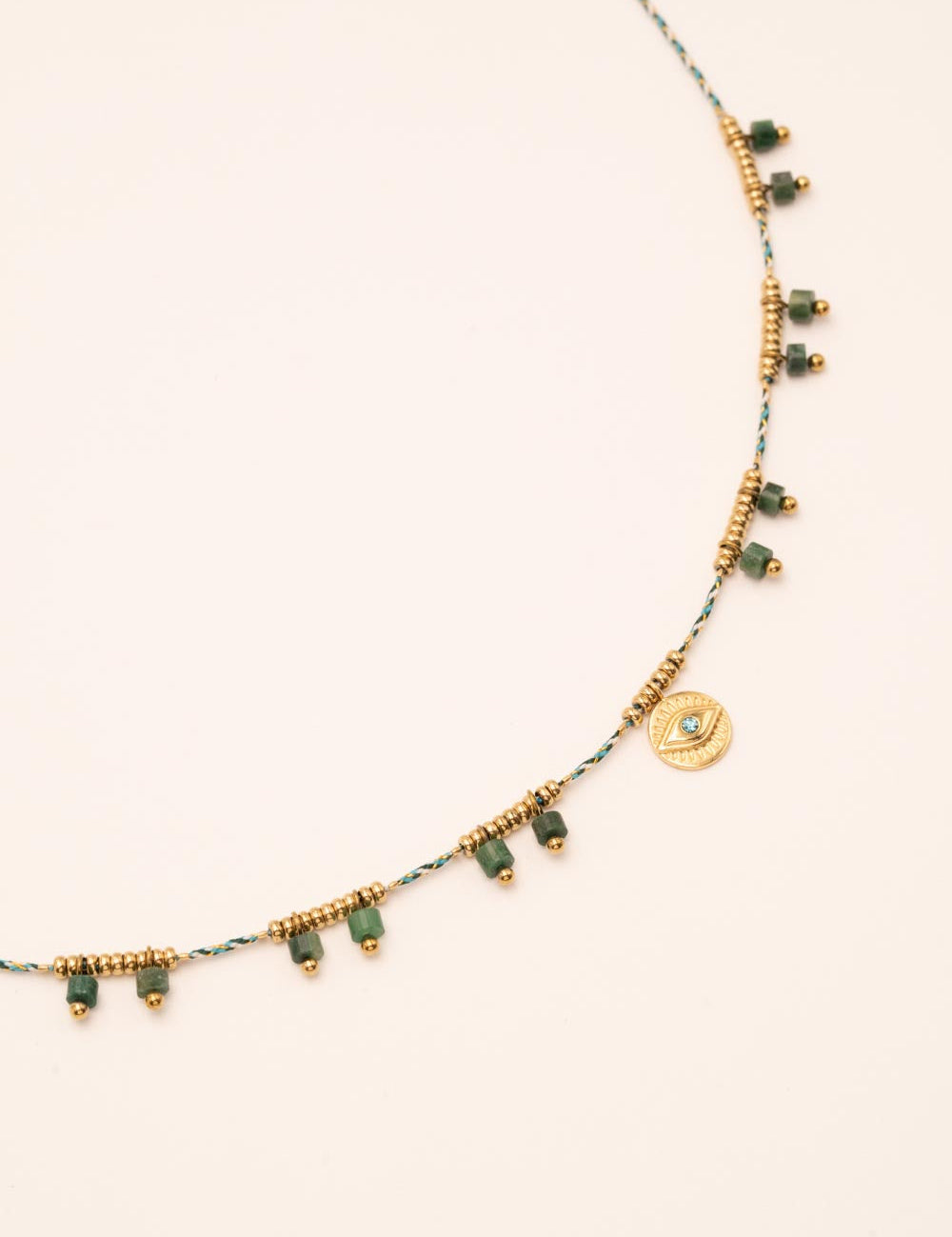 Collier Bohm Paris - Donatien Collier Bohm Paris Jaspe vert 