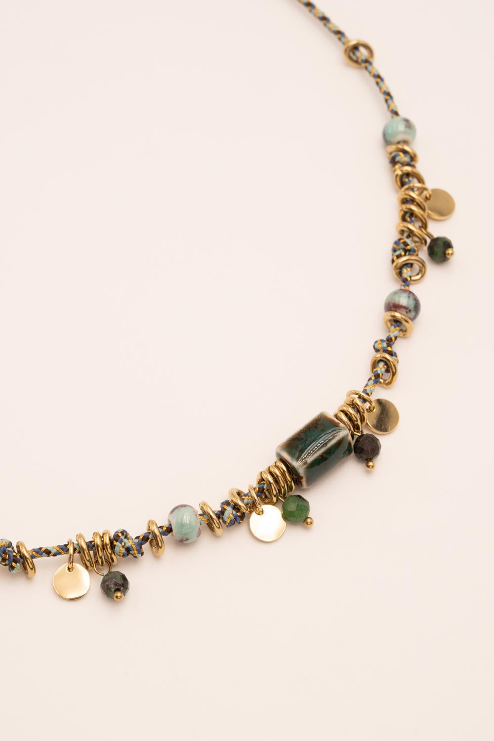 Collier Bohm Paris - Edmond Collier Bohm Paris Jaspe vert 