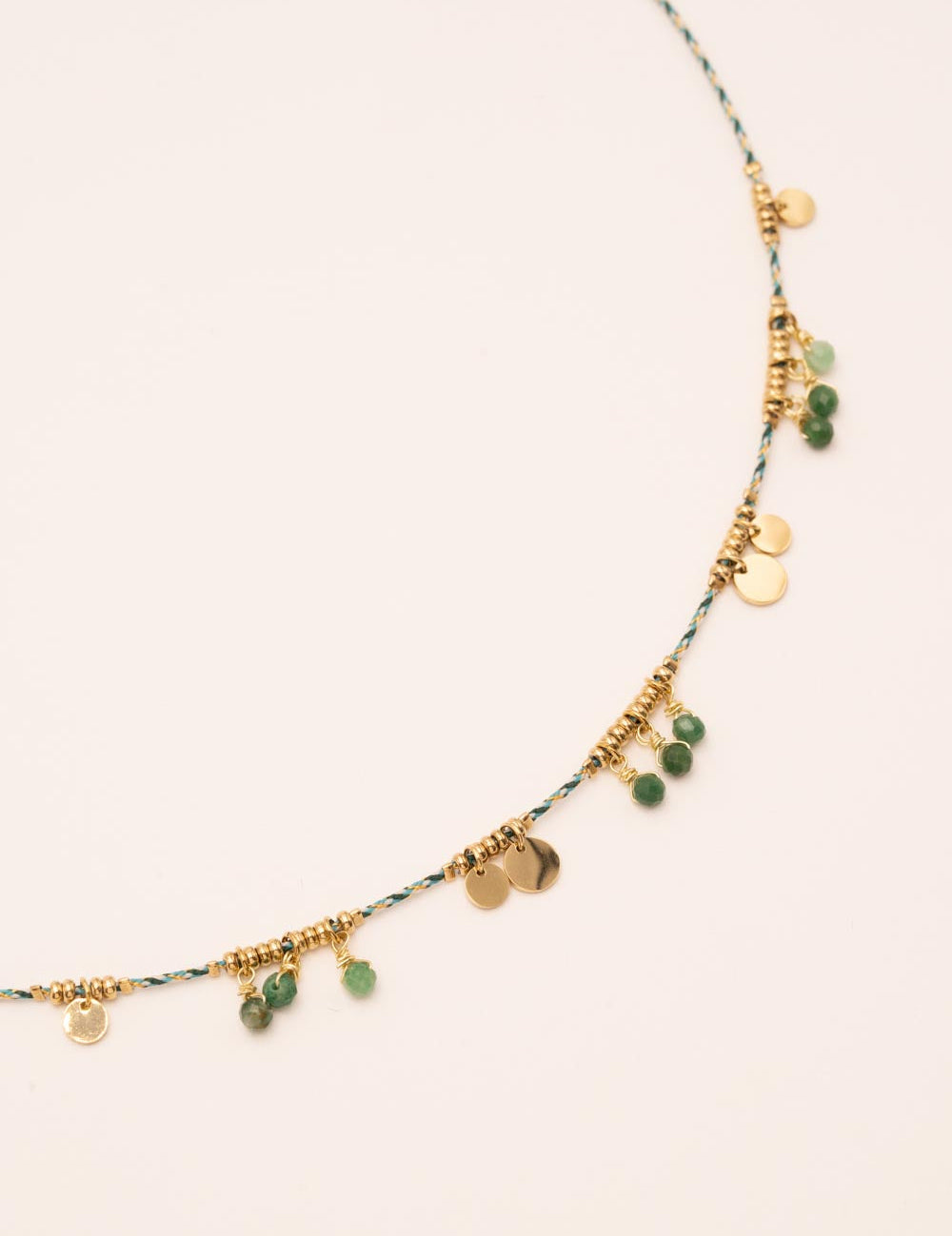 Collier Bohm Paris - Jasmina Collier Bohm Paris Jaspe vert 