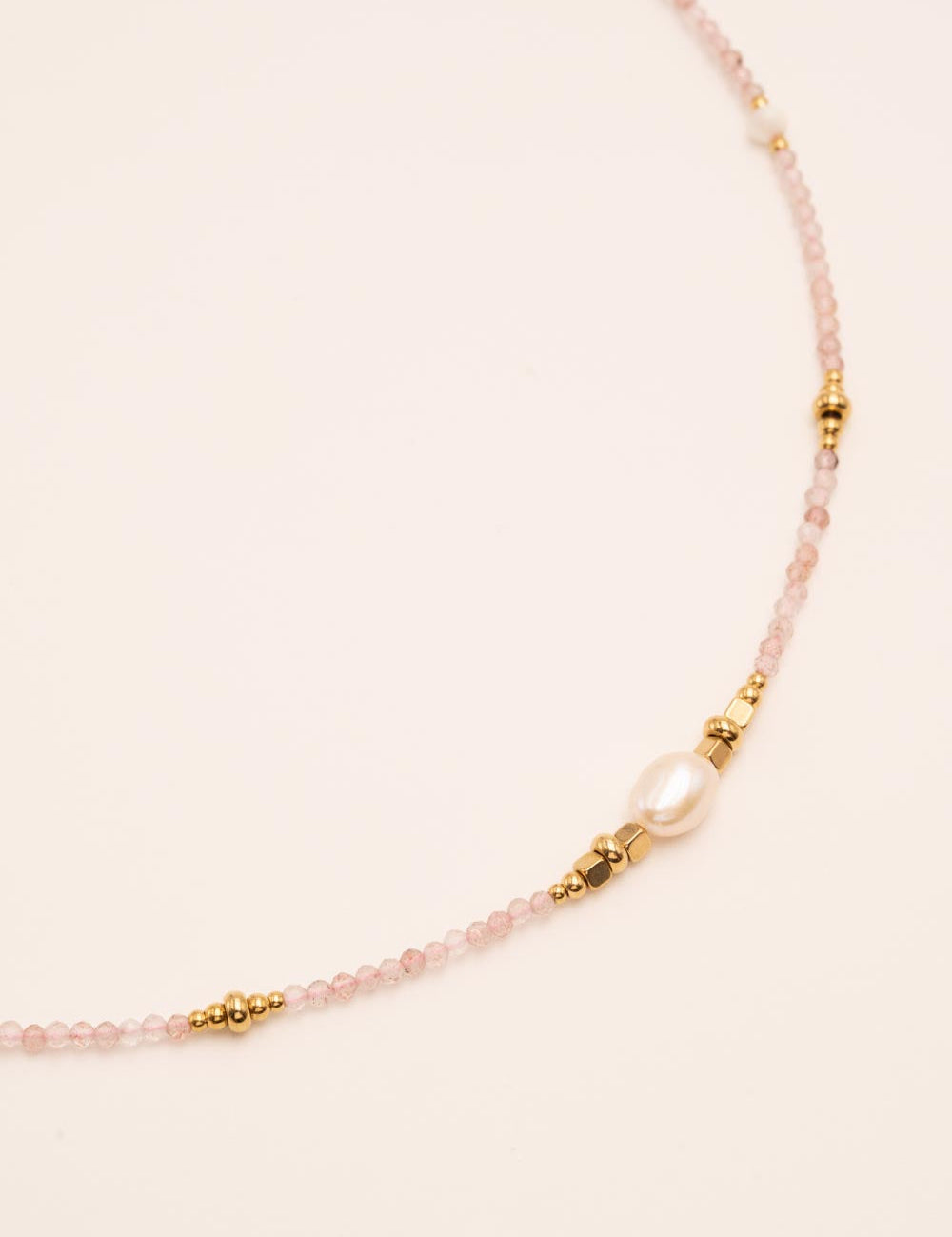 Collier Bohm Paris - Lionel Collier Bohm Paris Quartz fraise 