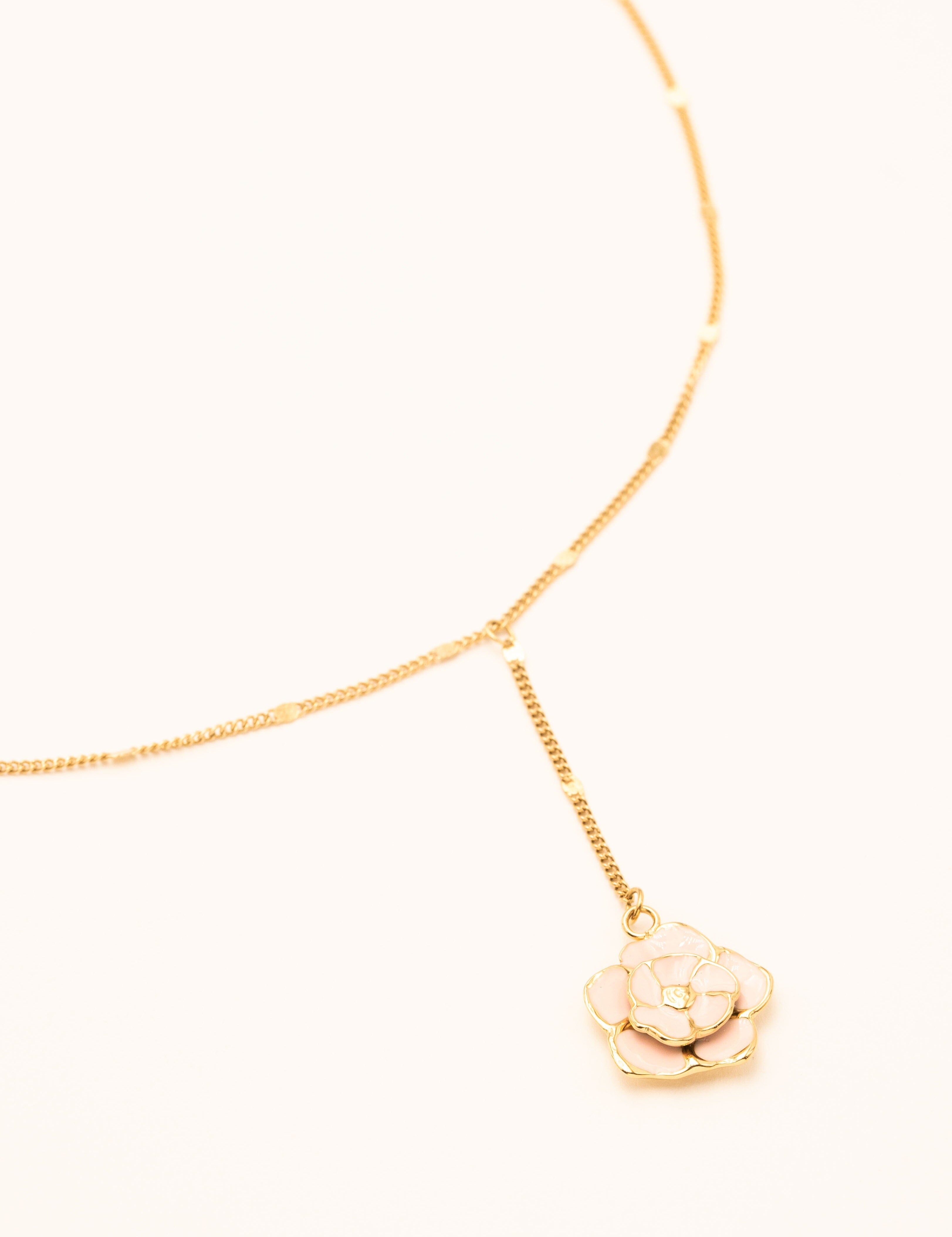 Collier en Y Bohm Paris - Armeline Collier Bohm Paris rose pale email 