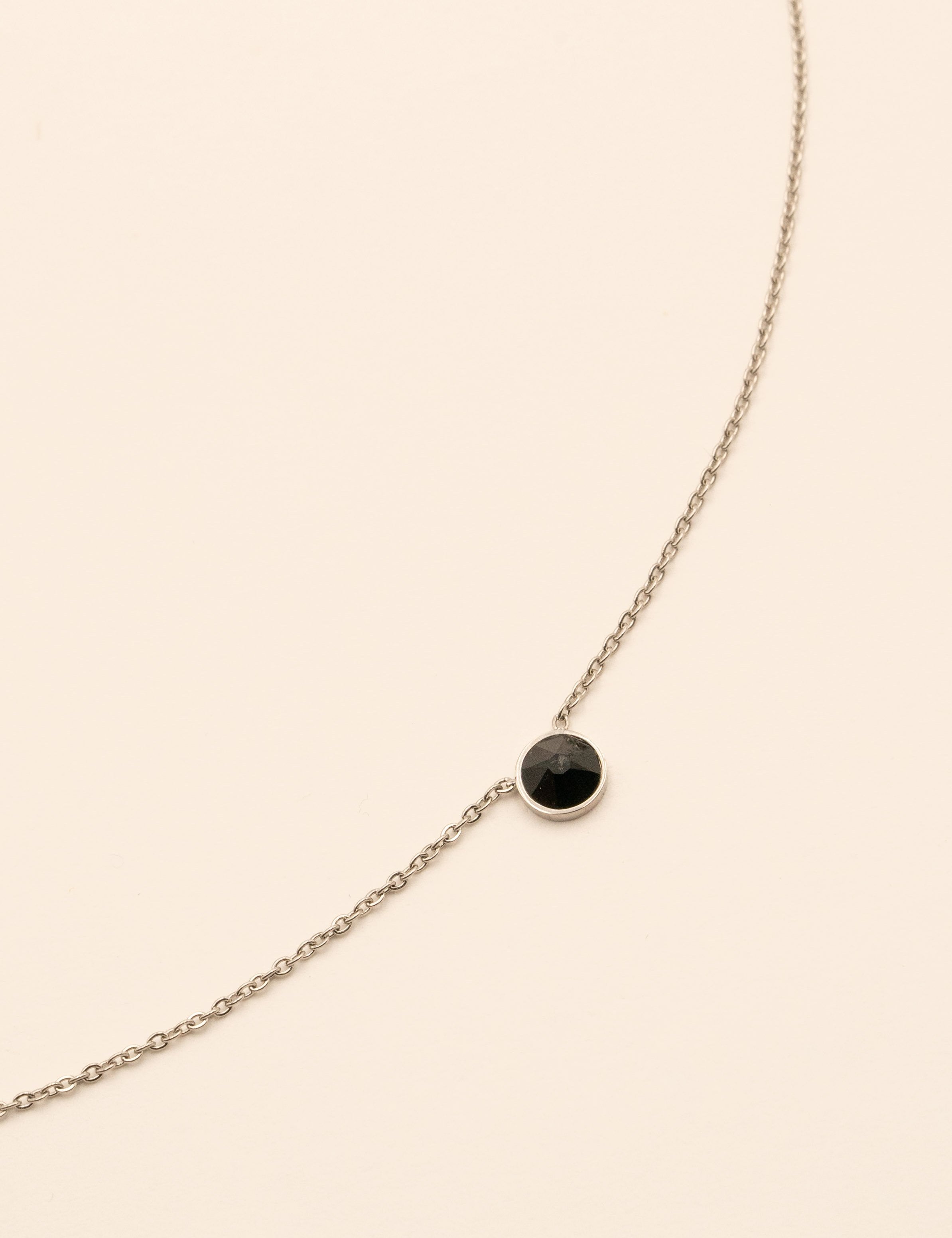 Collier Sohan argenté Collier Bohm Paris Noir 