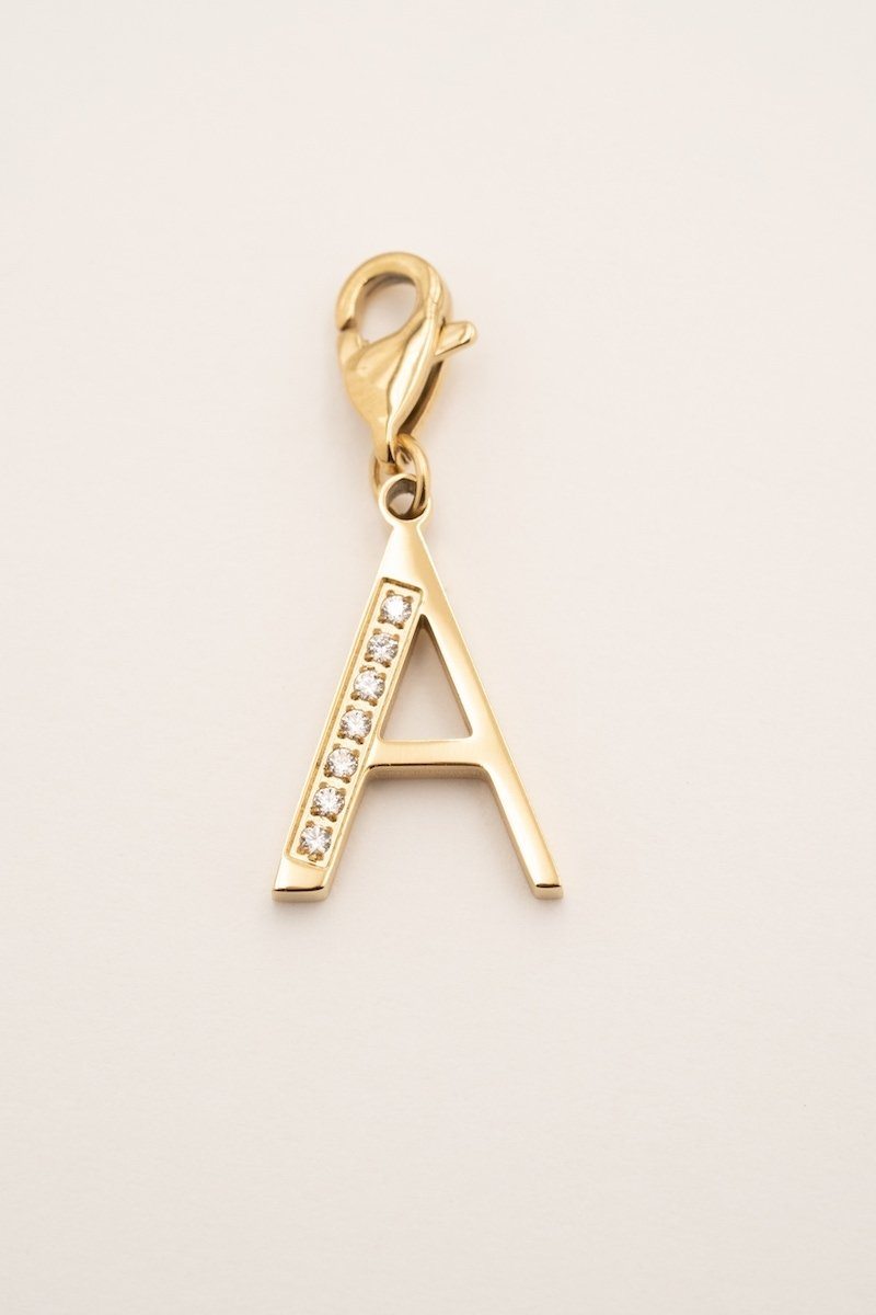Lockie Hova (choisissez votre lettre) Lockie Bohm Paris Zircon Blanc A