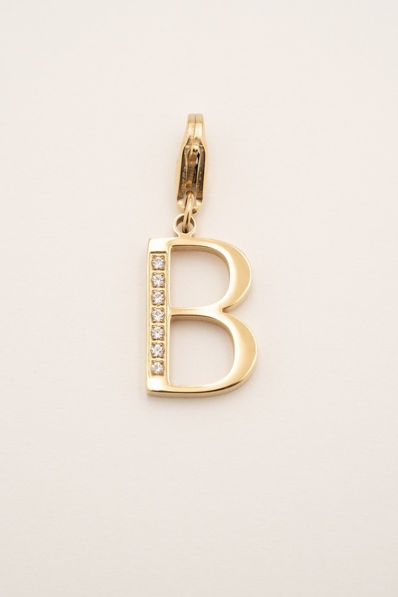 Lockie Hova (choisissez votre lettre) Lockie Bohm Paris Zircon Blanc B