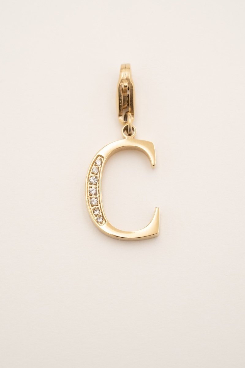 Lockie Hova (choisissez votre lettre) Lockie Bohm Paris Zircon Blanc C
