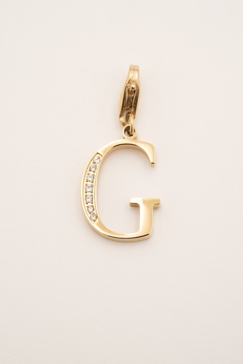 Lockie Hova (choisissez votre lettre) Lockie Bohm Paris Zircon Blanc G
