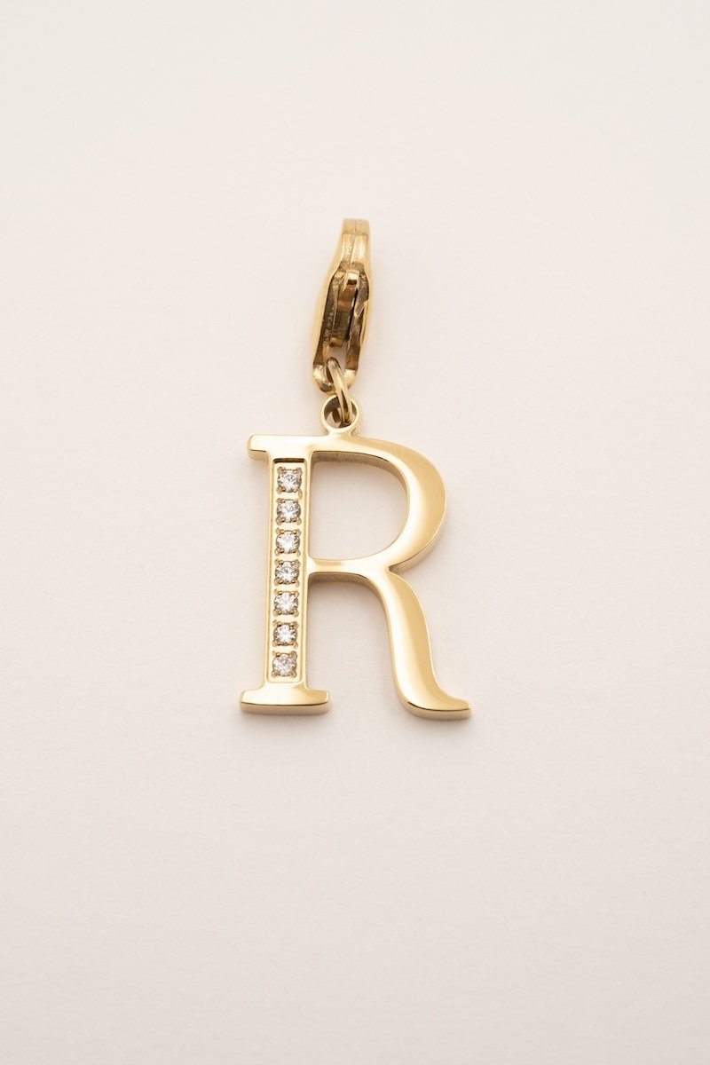Lockie Hova (choisissez votre lettre) Lockie Bohm Paris Zircon Blanc R