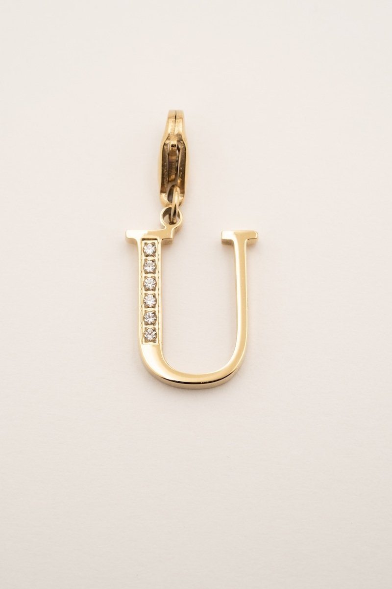 Lockie Hova (choisissez votre lettre) Lockie Bohm Paris Zircon Blanc U