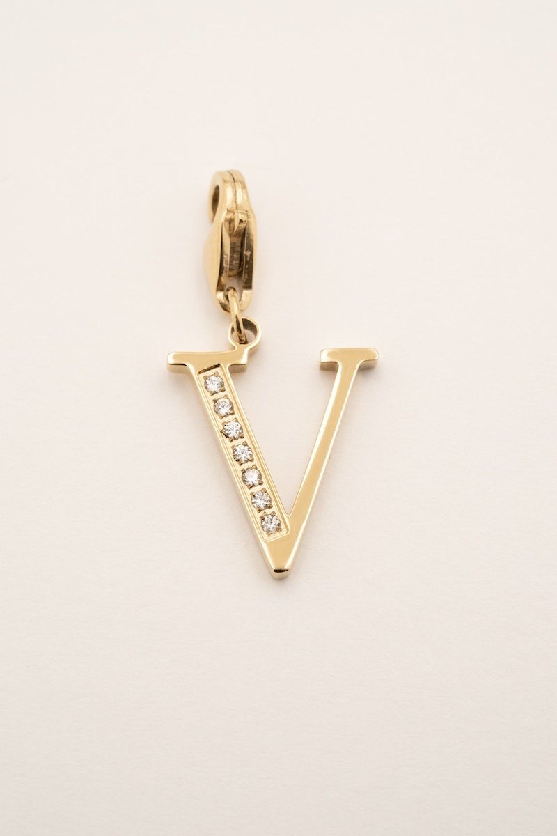 Lockie Hova (choisissez votre lettre) Lockie Bohm Paris Zircon Blanc V