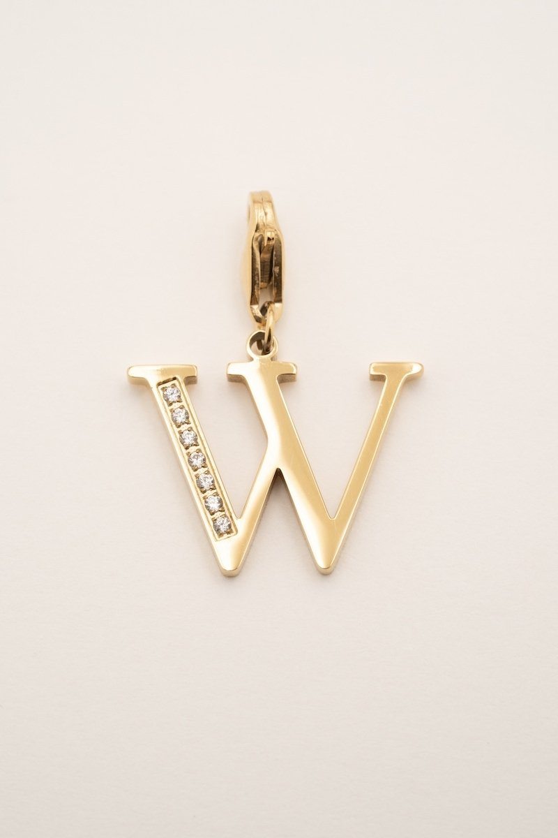 Lockie Hova (choisissez votre lettre) Lockie Bohm Paris Zircon Blanc W
