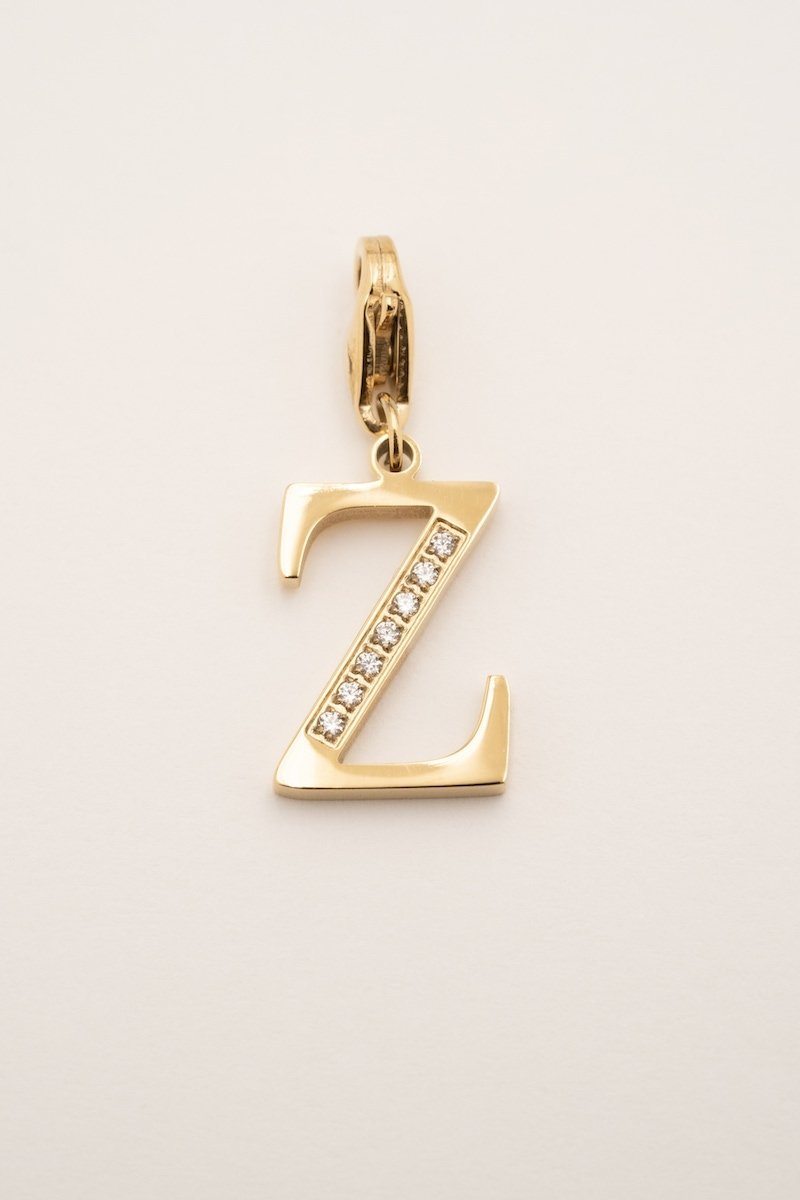 Lockie Hova (choisissez votre lettre) Lockie Bohm Paris Zircon Blanc Z