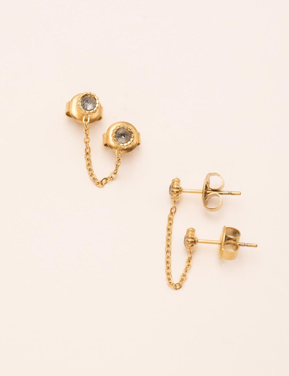 Mono-boucle Bohm Paris - Floria Boucles D'oreilles Bohm Paris Bleu gris Unité 