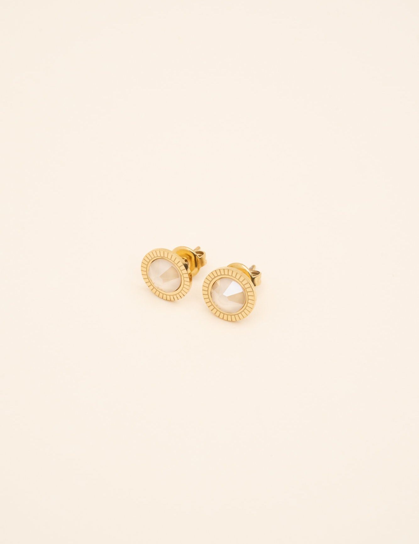 Puces d'oreilles Miel Boucles D'oreilles Bohm Paris Beige rosé