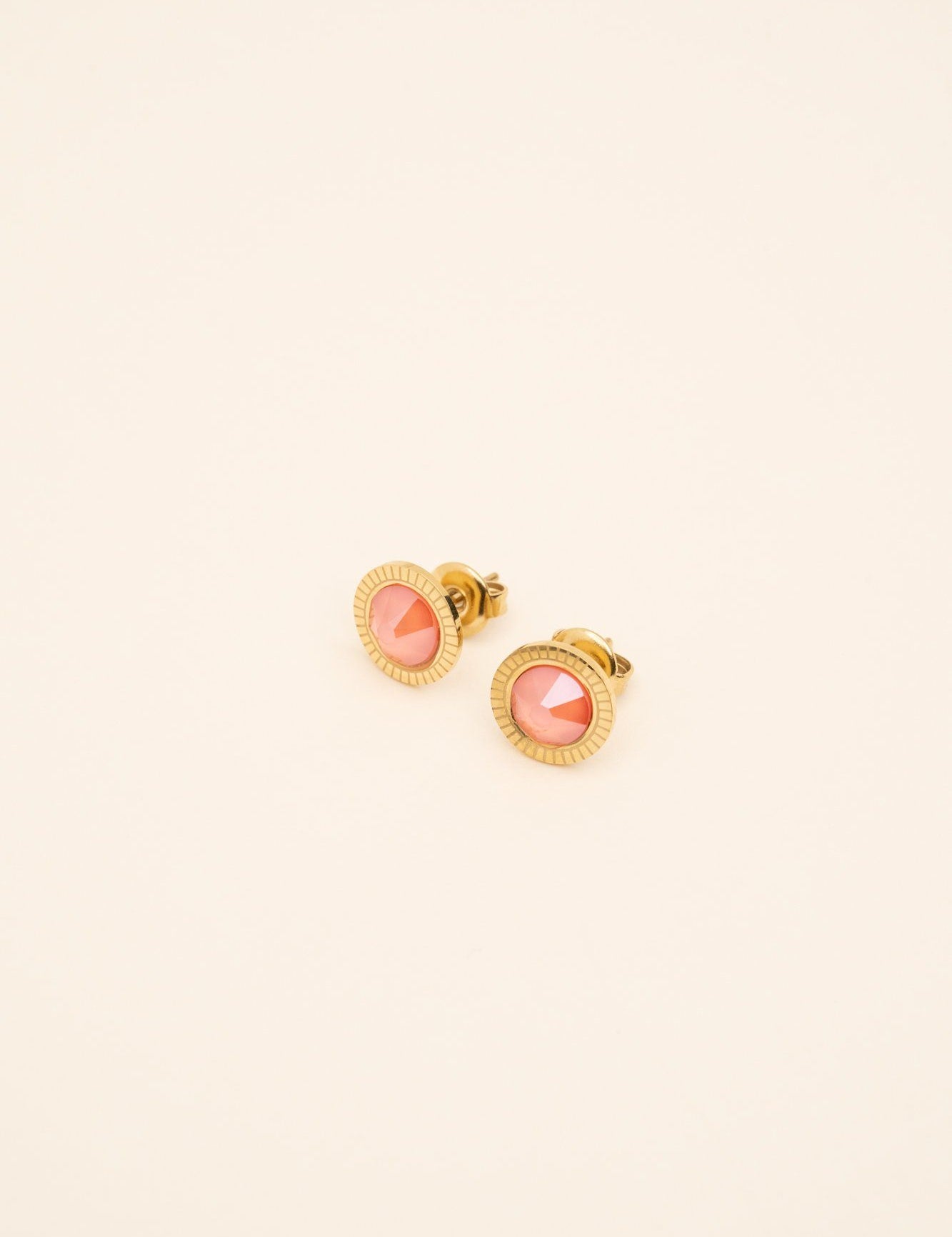 Puces d'oreilles Miel Boucles D'oreilles Bohm Paris corail